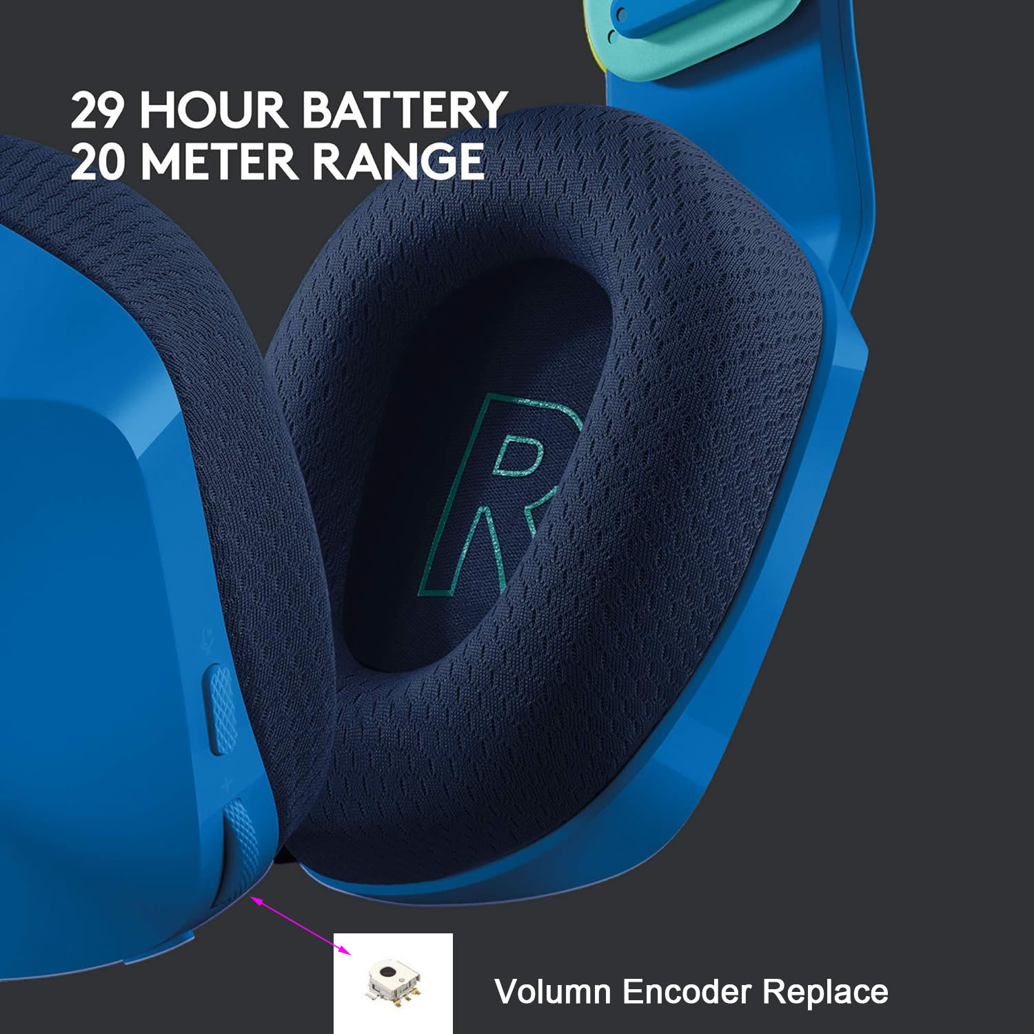Electronics Repair Book - Logitech G733/G335/G535 ゲーミング ヘッドセット ボリューム コントロール