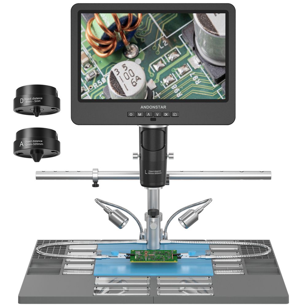 Electronics Repair Microscope - Andonstar 三眼 HDMI USB デジタル顕微鏡 AD249SM
