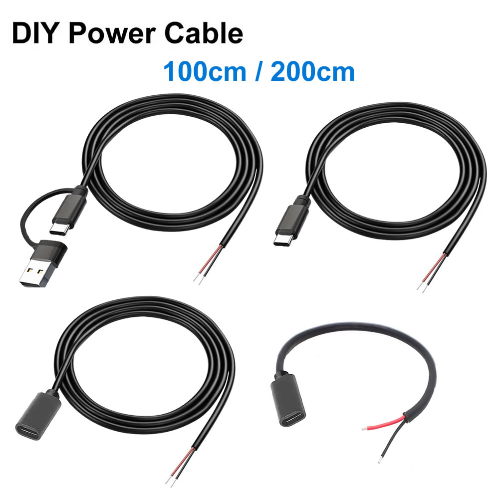 Electronics Repair Glasses - DC 2 ピン電源ケーブル USB とタイプ C