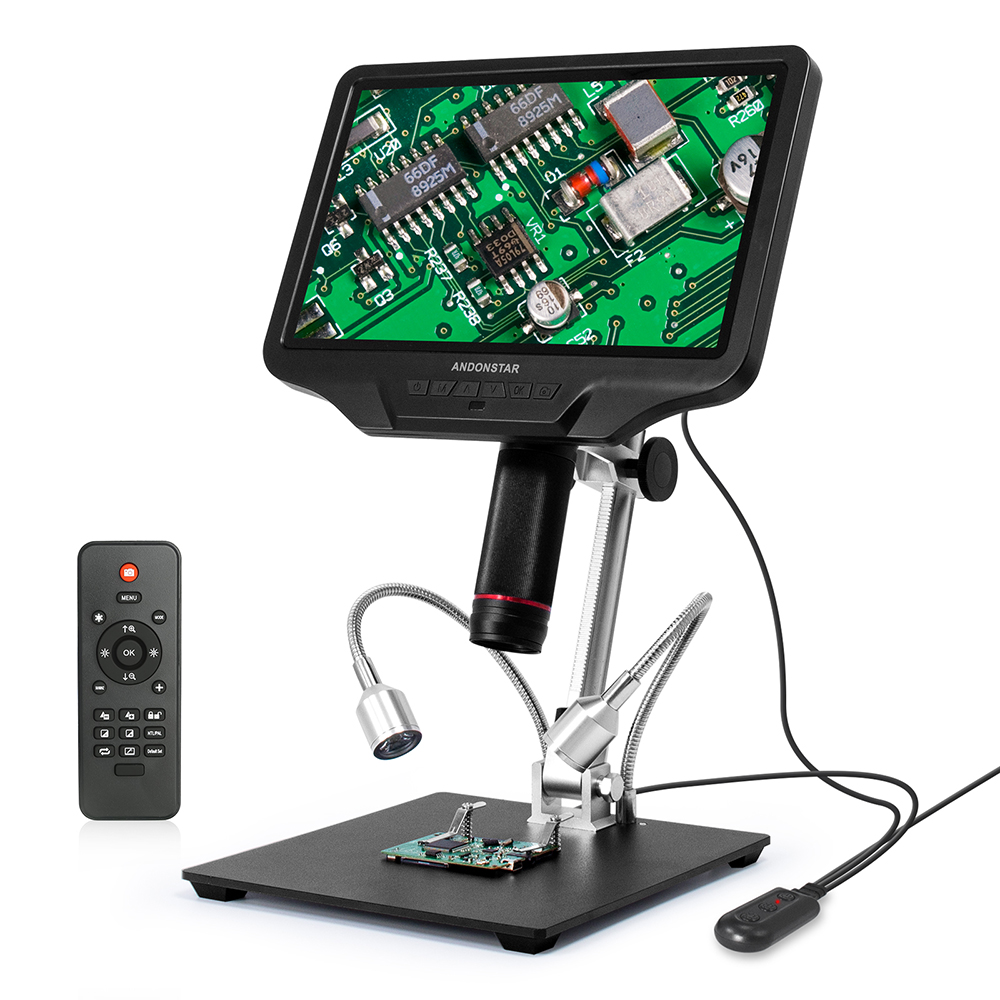 Electronics Repair Microscope - Andonstar-AD409 hdmiデジタル顕微鏡,電子顕微鏡,PCBはんだ付け用,10.1インチLCDスクリーン,300x USB