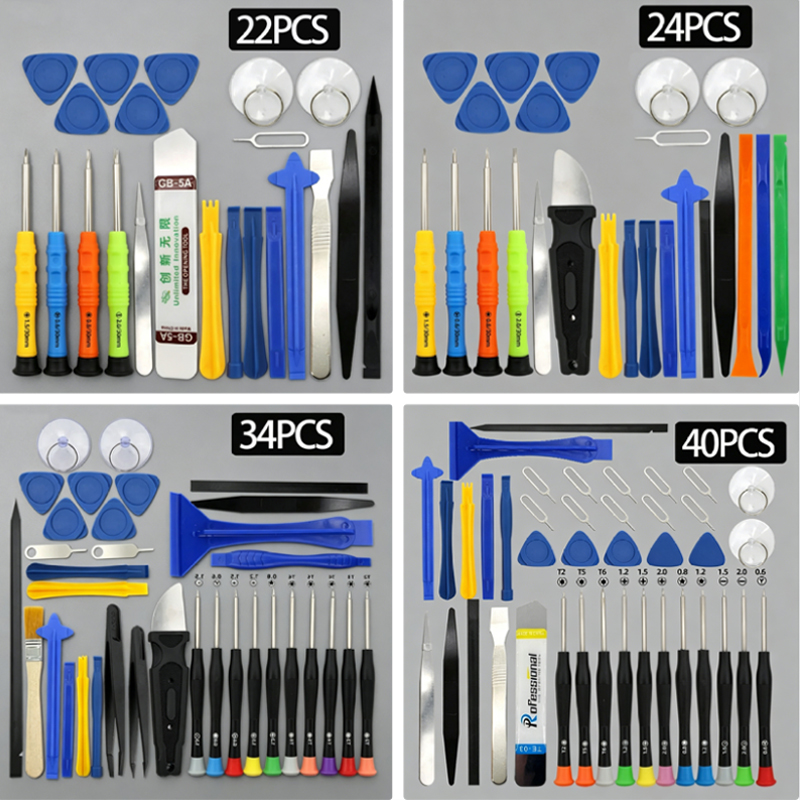 Electronics Repair Training - 多機能修理キット 22/24/34/40 ピースセットゲームコンソール携帯電話ドライバーツール分解と修理に使用