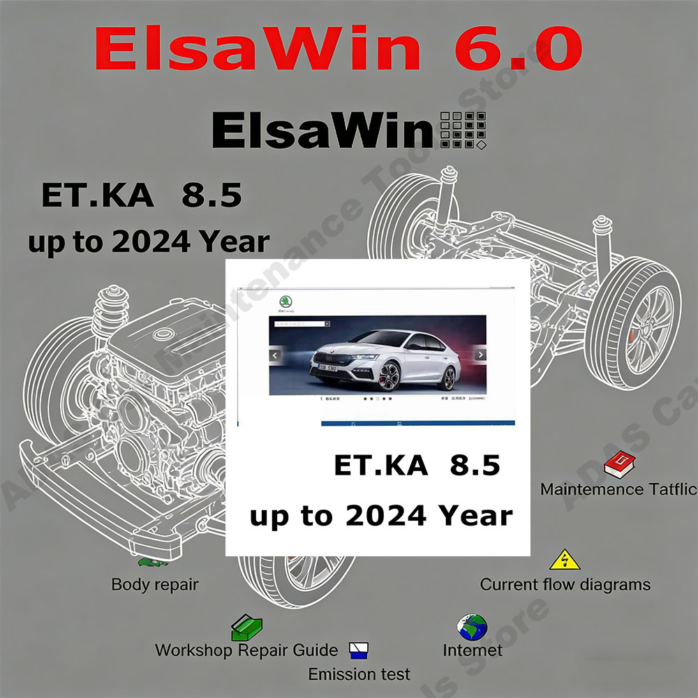 Electronics Repair Parts - 最新のホットカーメンテナンスツール Elsawin 6.0 ETKA 8.5 自動車修理ソフトウェア