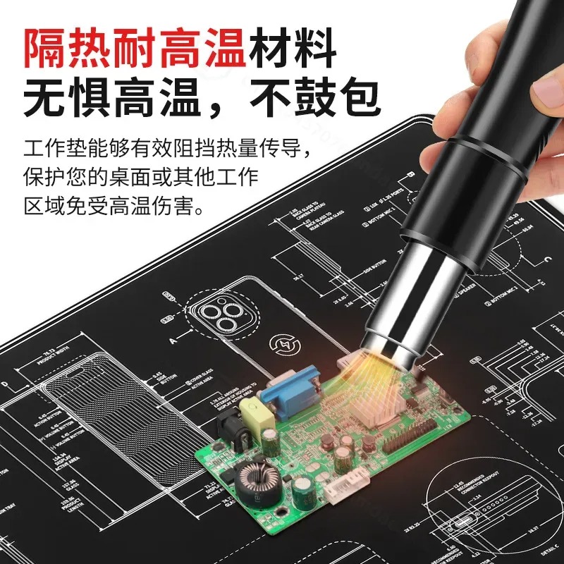 耐熱シリコン修理マット高温作業台パッドはんだ付け用熱風ガン電 - Heat Mat Silicone のレビューと価格