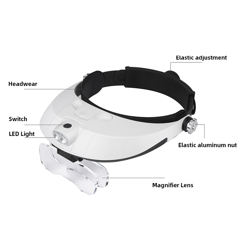 LED ヘッドバンド拡大鏡プロフェッショナル虫眼鏡ジュエリー - Electronics Repair Glasses のレビューと価格