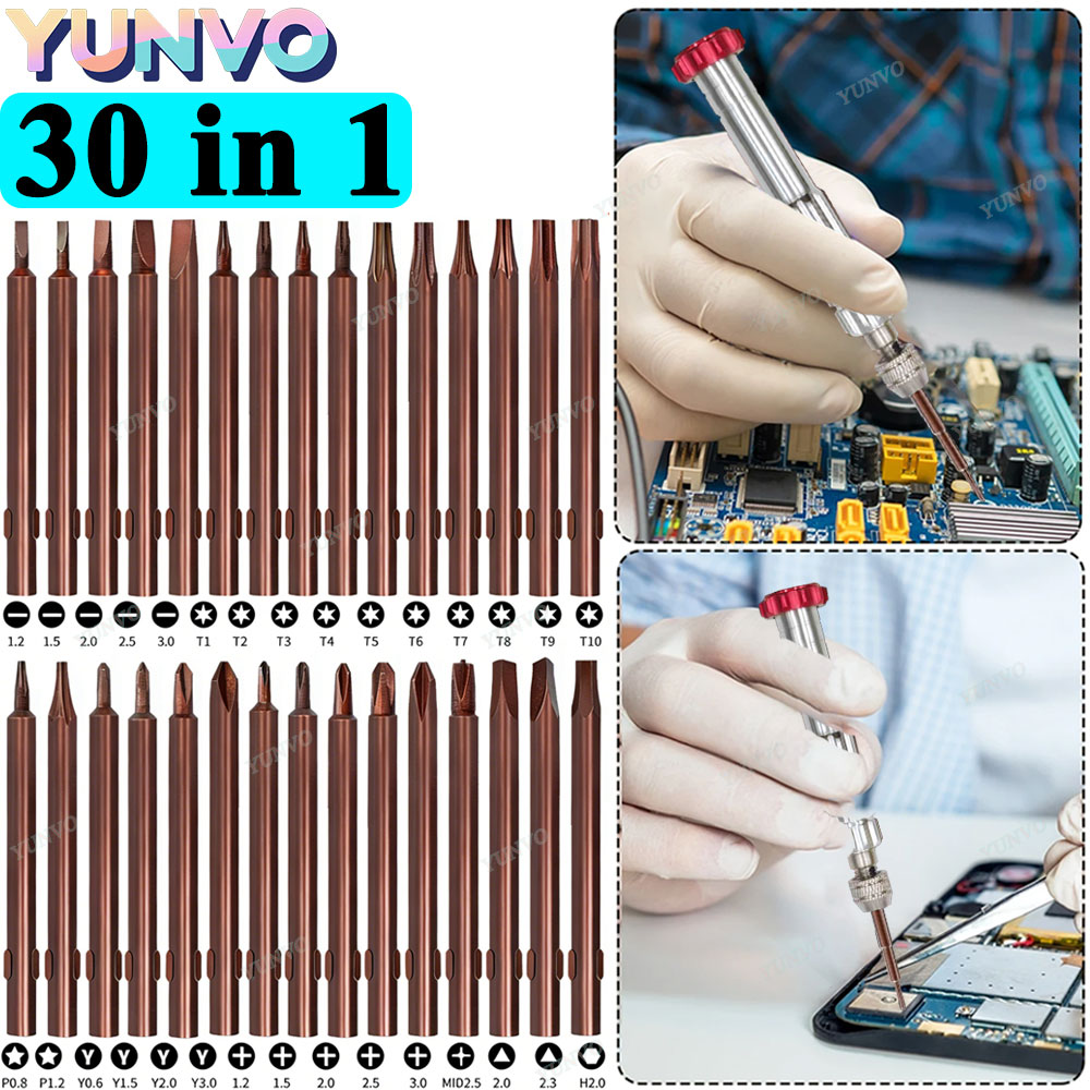 30 in 1 磁気精密ドライバーセット、S2スチールビット - Electronics Repair Training のレビューと価格