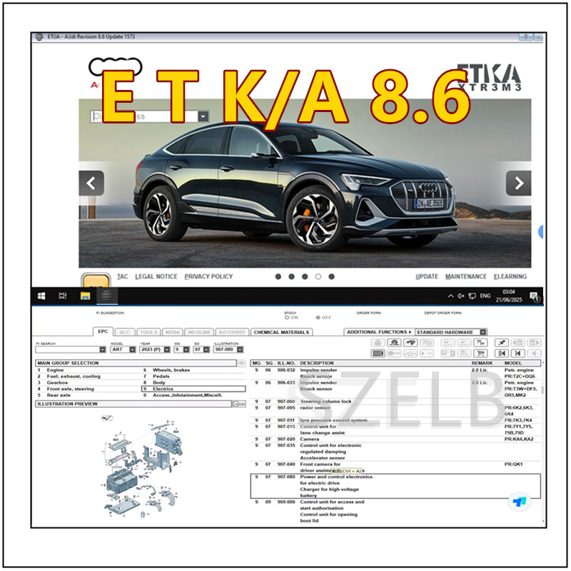 最新のETKA 8.6+ Elsawin 6.0 自動車修理 - Electronics Repair Parts のレビューと価格