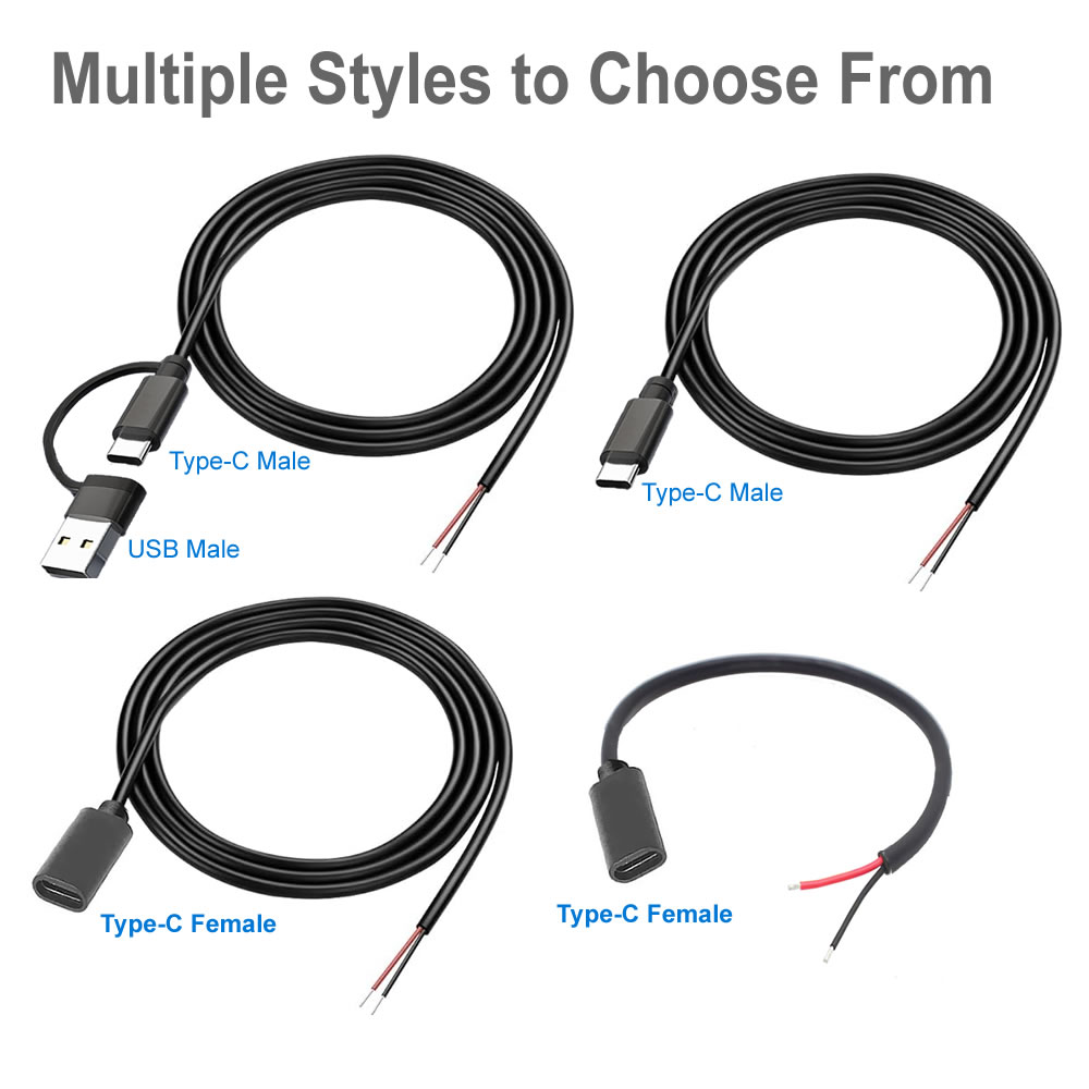 DC 2 ピン電源ケーブル USB とタイプ C オスメスか - Electronics Repair Glasses のレビューと価格