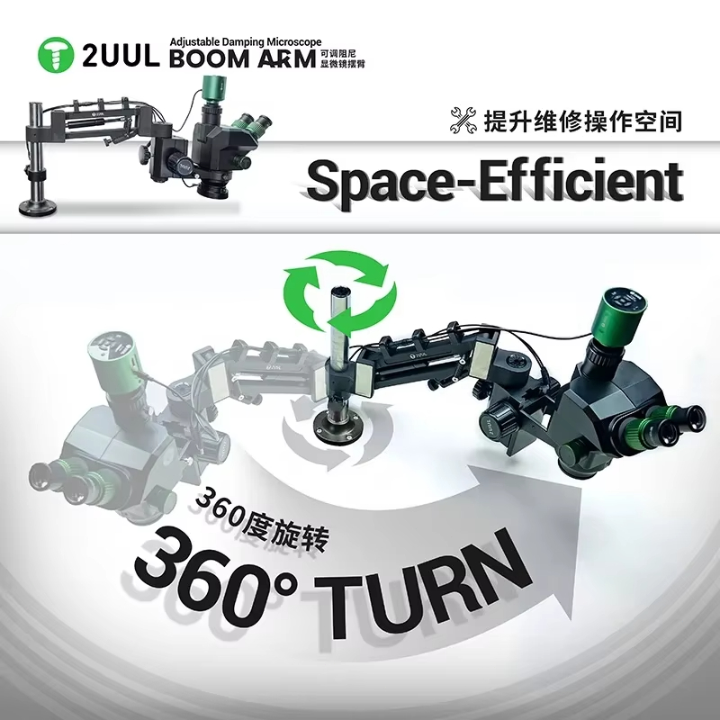 2UUL MS71調整可能な減衰式顕微鏡スイングアーム、電子 - Electronics Repair Microscope のレビューと価格