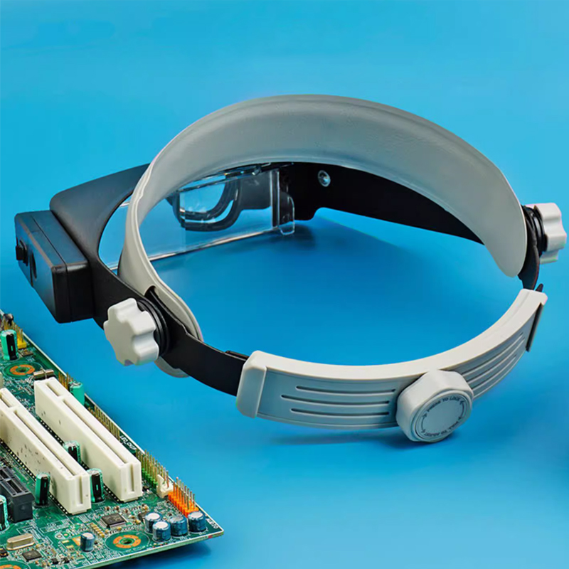 LEDライト顕微鏡メガネ、ヘッドバンド拡大鏡、ヘルメットスタ - Electronics Repair Glasses のレビューと価格