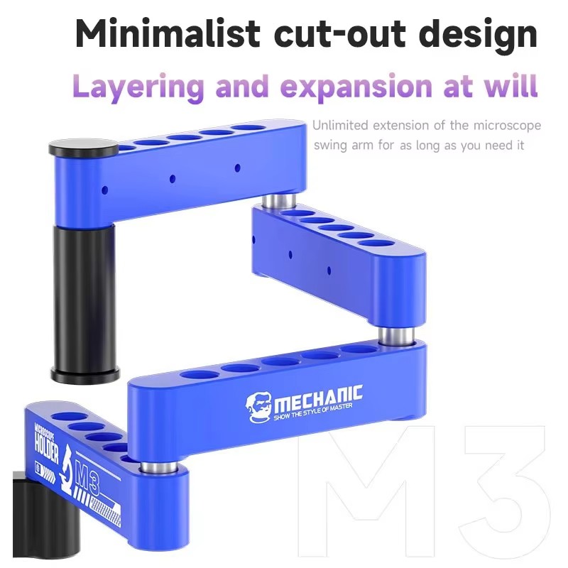 メカニック M3 360 °   顕微鏡調整可能なスイングア - Electronics Repair Microscope のレビューと価格