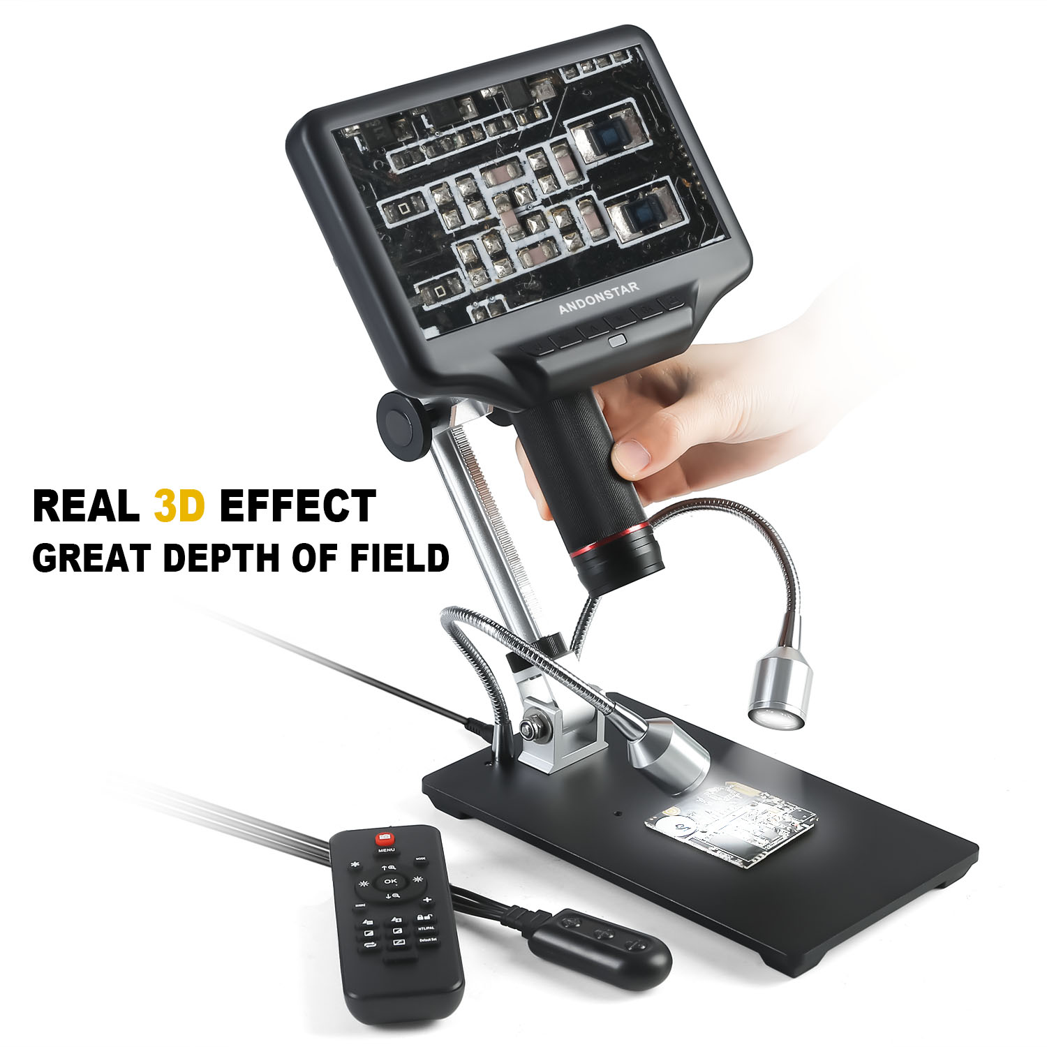 Andonstar AD407 HDMI はんだ付けデジタル - Electronics Repair Microscope のレビューと価格