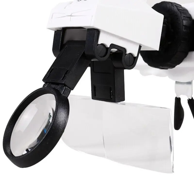 プロ仕様のヘッドマウント式修理用拡大鏡、LEDライト付き読書 - Electronics Repair Glasses のレビューと価格