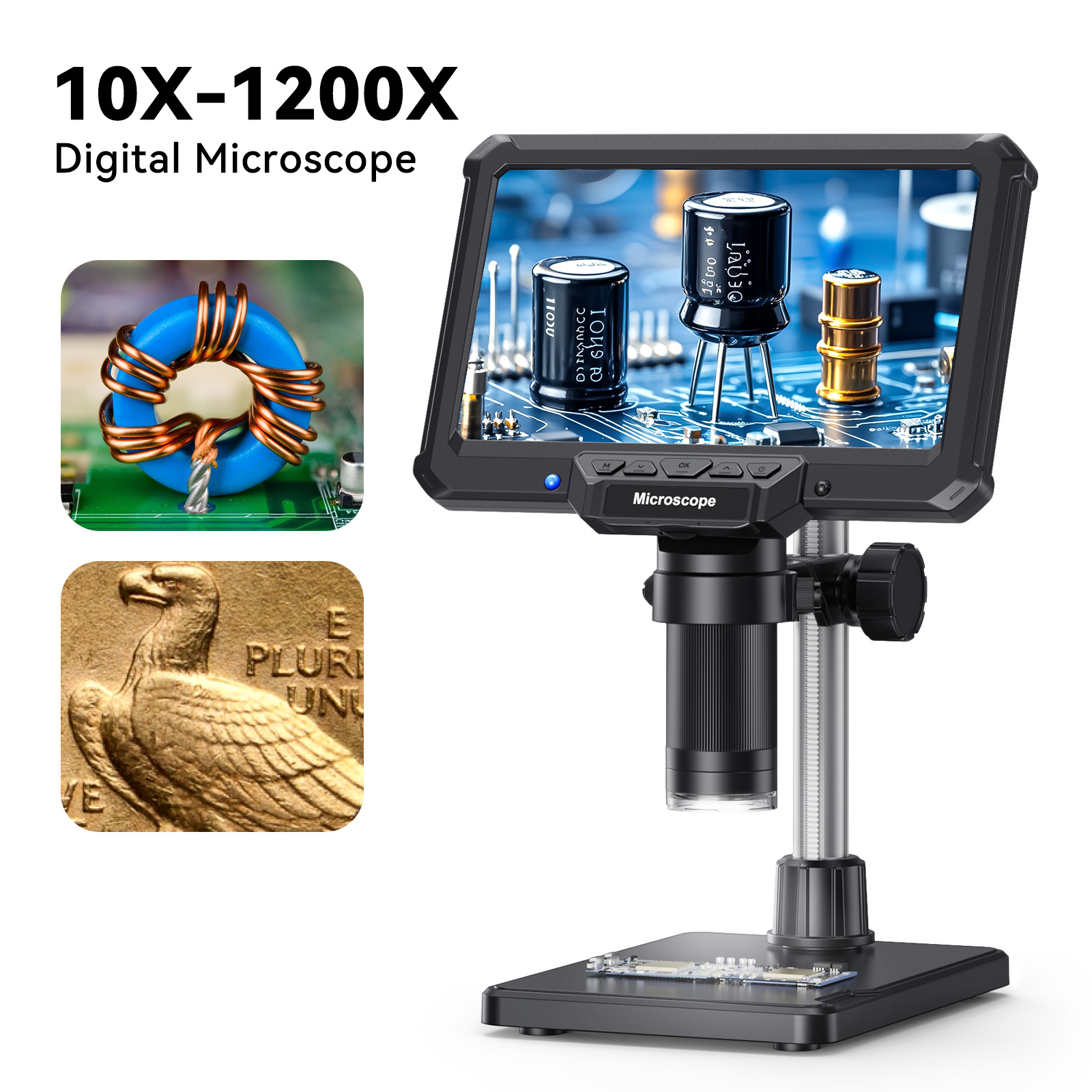 Hayve 7 インチデジタル顕微鏡ライト付き電子修理顕微鏡 - Electronics Repair Videos のレビューと価格
